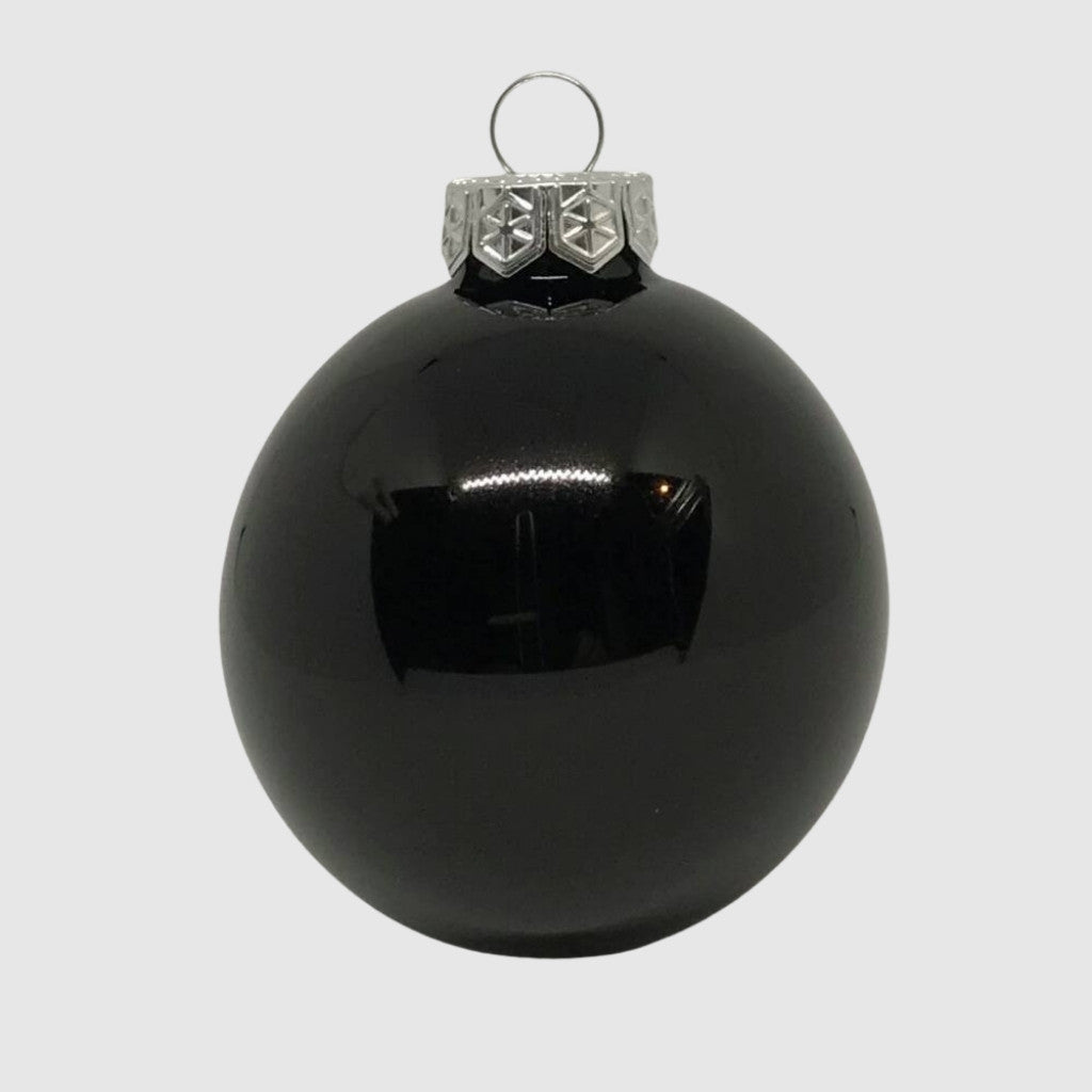 Black üveg karácsonyi gömb szett 12*6cm fekete - 7