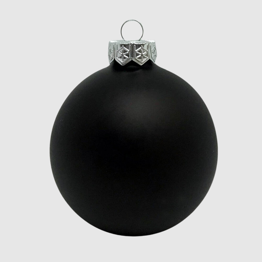 Black üveg karácsonyi gömb szett 6*8cm fekete - 6