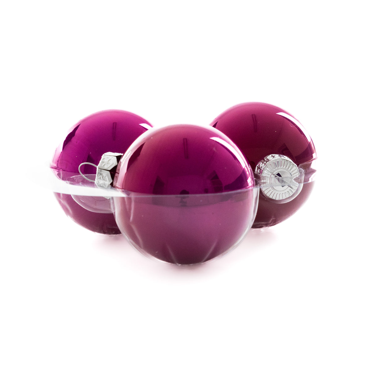 Színes (sárga-zöld-pink-kék) karácsonyi üveggömb szett, 6 cm, 12 db