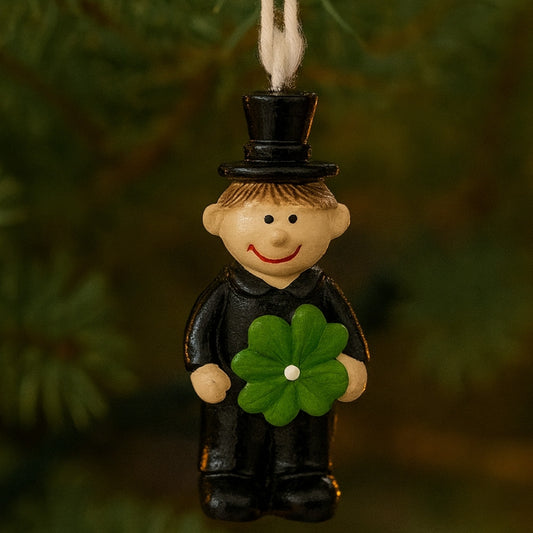 Kéményseprő poly figura akasztóval, 5 cm, 2. kép