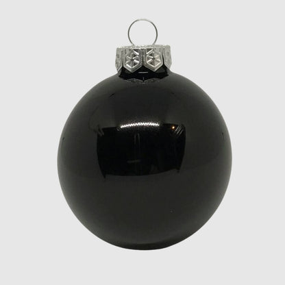 Black üveg karácsonyi gömb szett 12*6cm fekete - 7