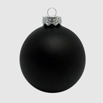 Black üveg karácsonyi gömb szett 6*8cm fekete - 6