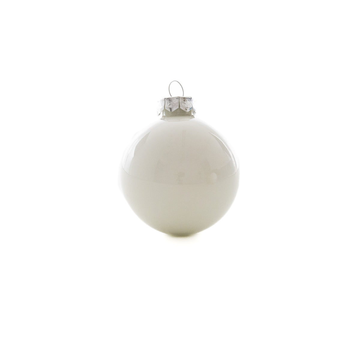 Fehér-arany barokk karácsonyi üveggömb szett, 6 cm, 12 db