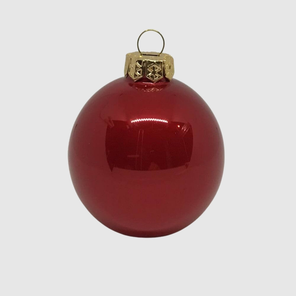 Red üveg karácsonyi gömb szett piros 12*6cm - 4