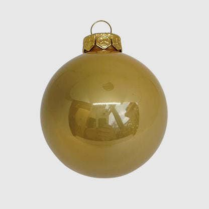 Gold üveg karácsonyi gömb szett arany 12*6cm - 7