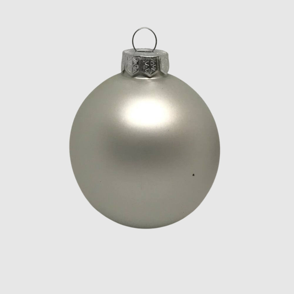 Silver ezüst üveg karácsonyi gömb szett 12*6cm - 6