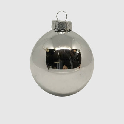 Silver ezüst üveg karácsonyi gömb szett 12*6cm - 7