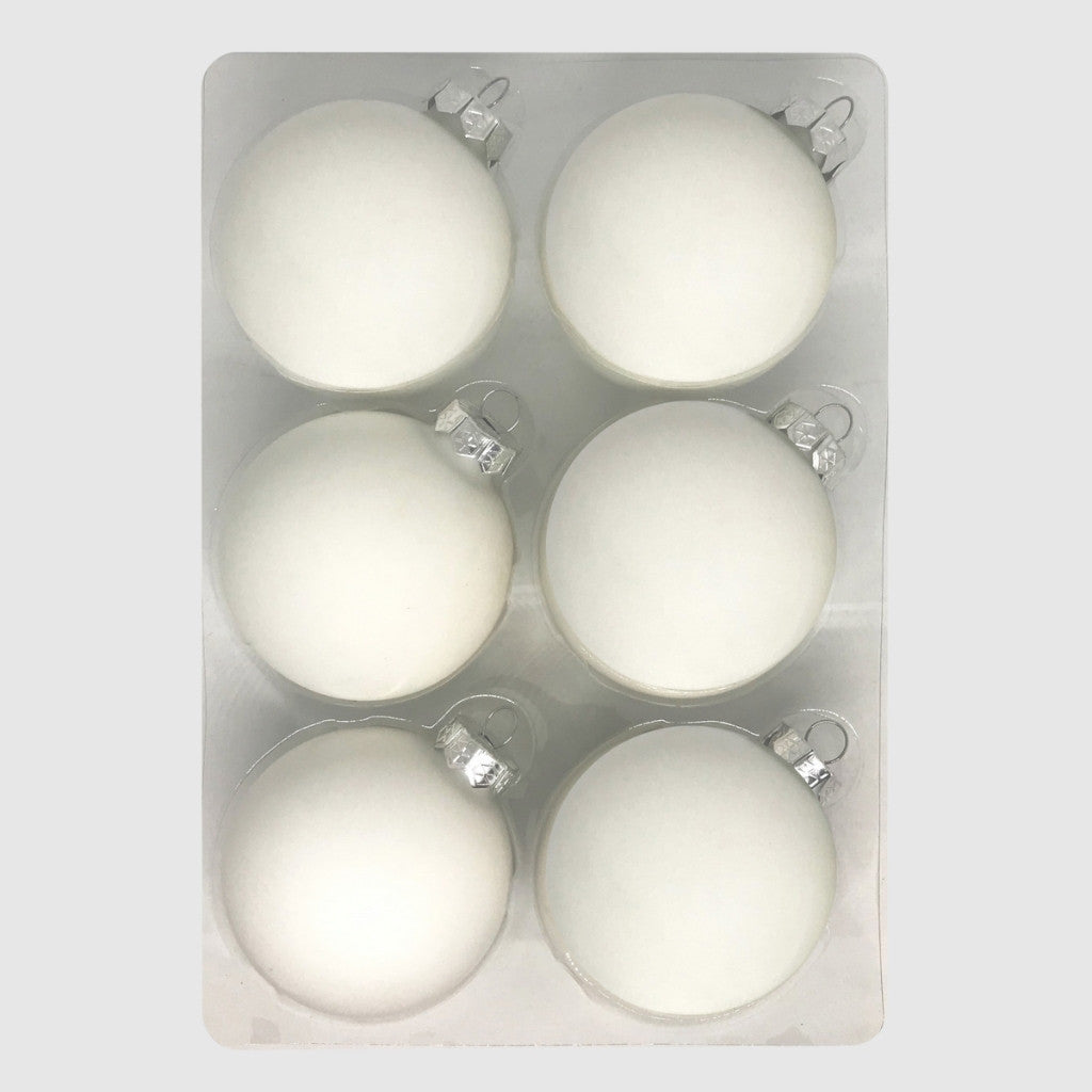 Just White matt üveg karácsonyi gömb szett 6*8cm - 3
