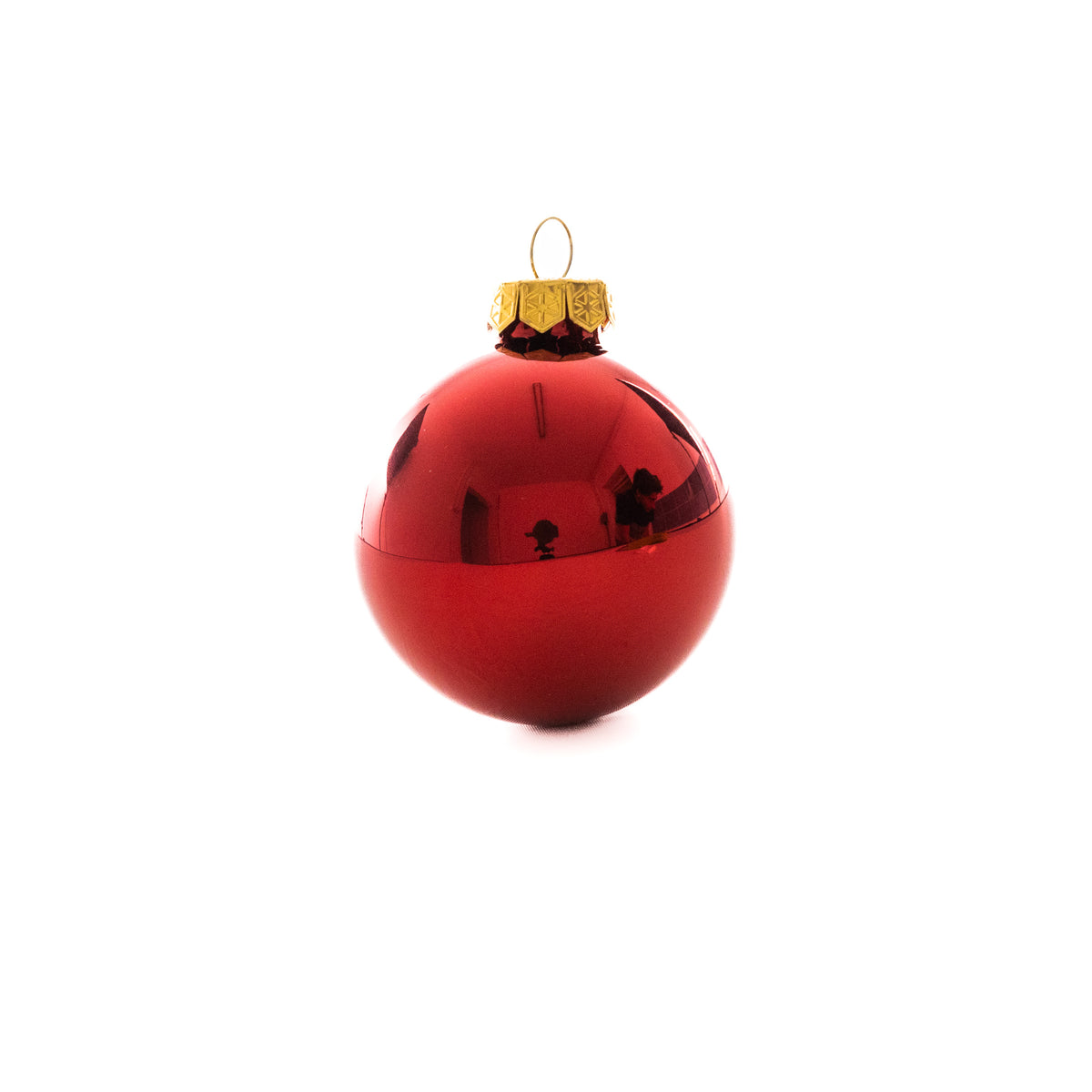 Red Shiny üveg karácsonyi gömb szett fényes piros 12*6cm