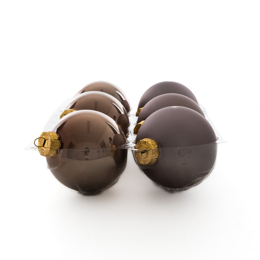 Rosegold karácsonyi üveggömb szett, 8 cm, 6 db