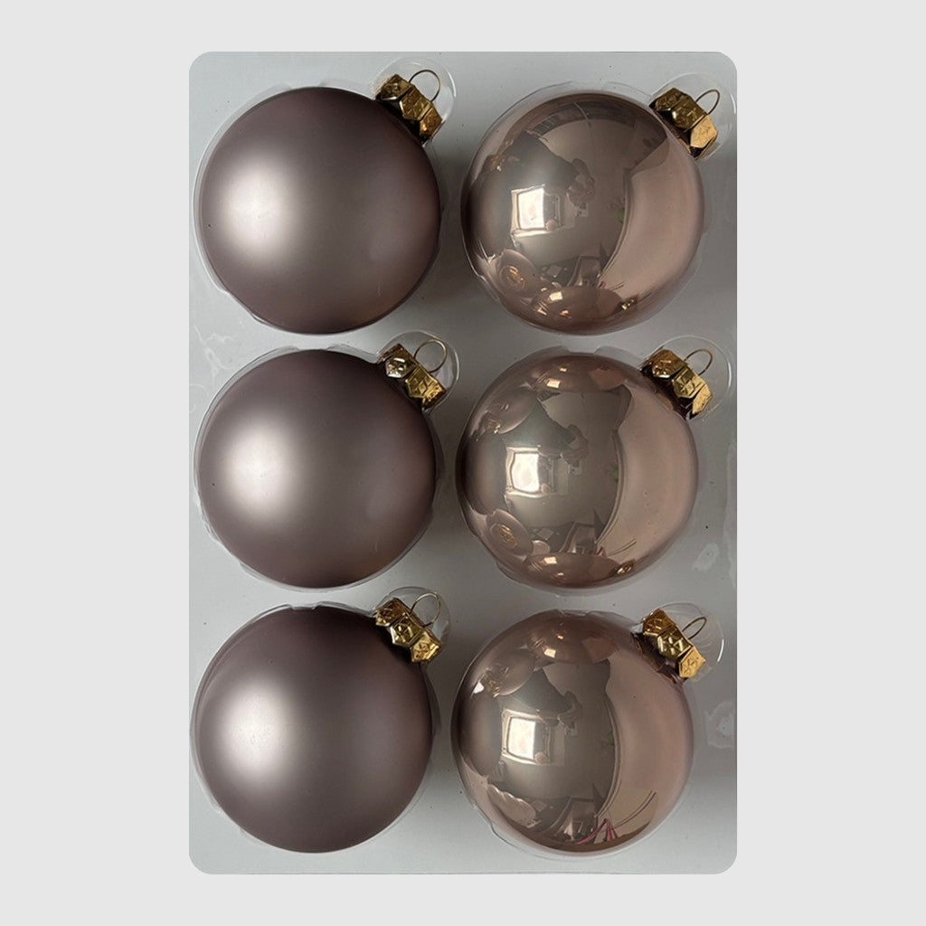 Rosegold üveg karácsonyi gömb szett 6*8cm - 4