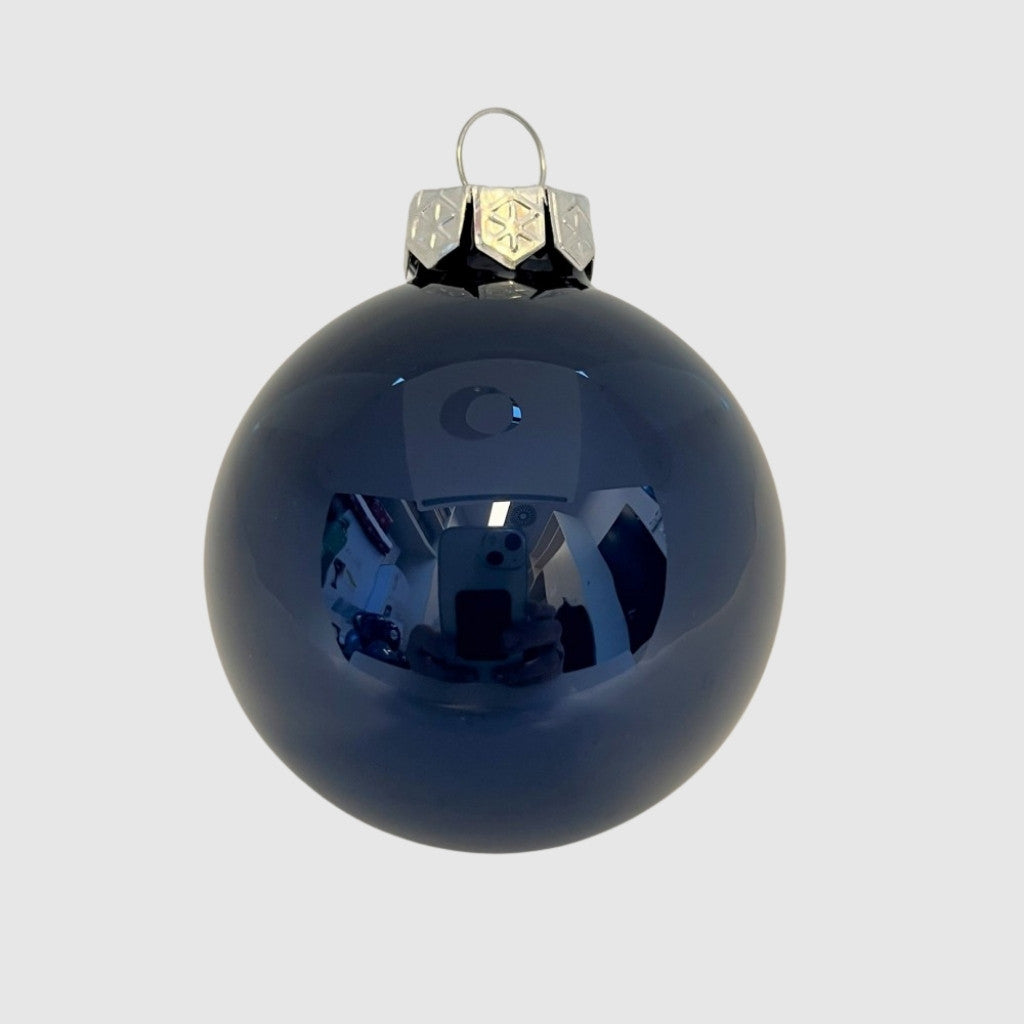 Midnight Blue kék üveg karácsonyi gömb szett 12*6cm - 6