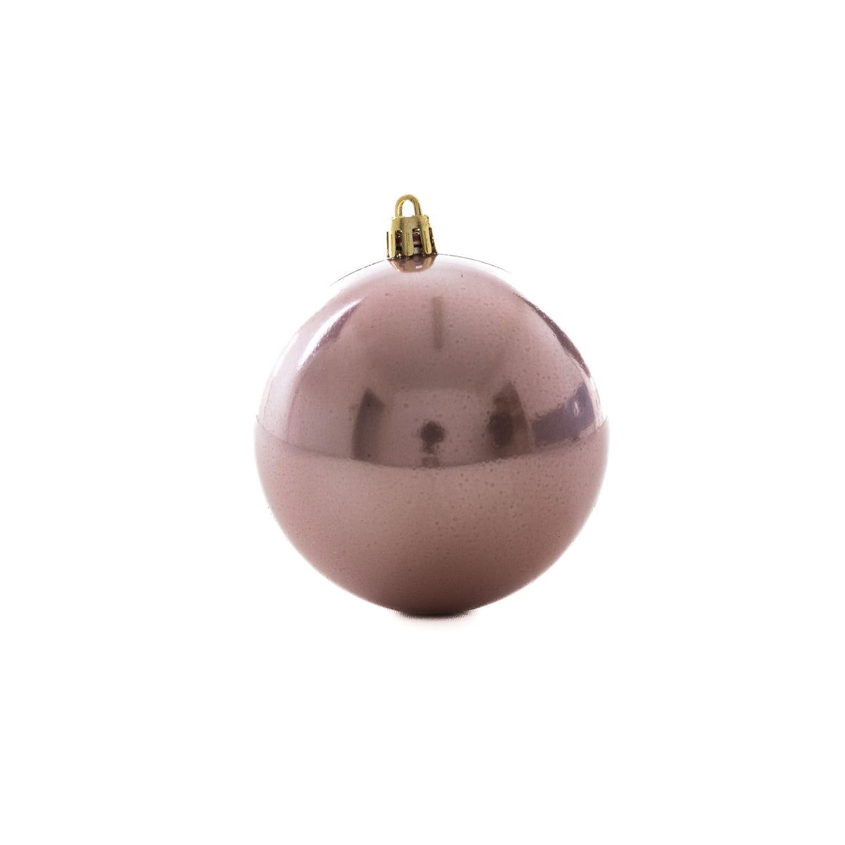 Rózsaszín-rosegold műanyag gömb szett 8 cm 6 db