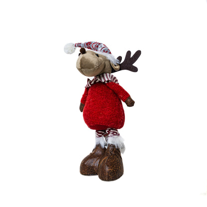 Textil rénszarvas teleszkópos lábbal 46 cm, Fiú változat, 3. kép