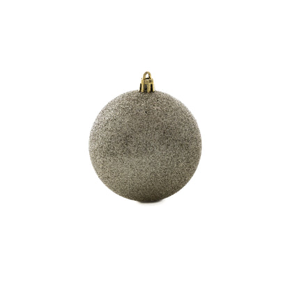Borostyán műanyag gömb szett 8 cm 6 db