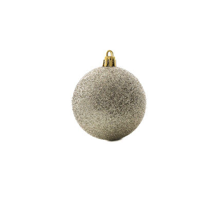 Borostyán műanyag gömb szett 6 cm 12 db