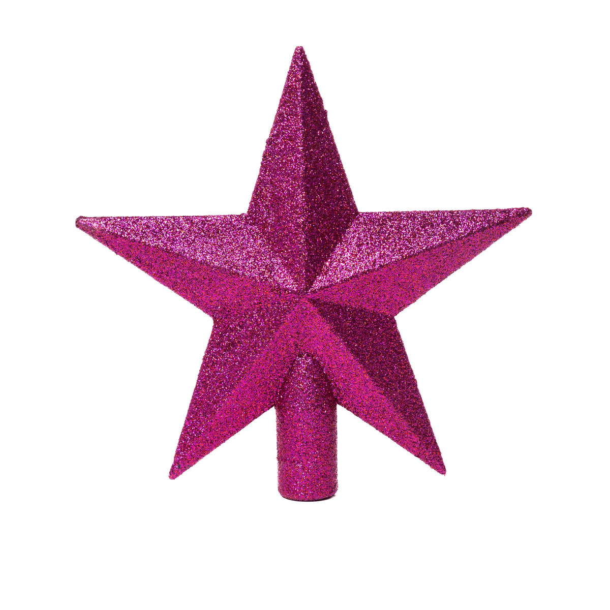 Glitteres csúcsdísz csillag 19 cm 2 rózsaszín