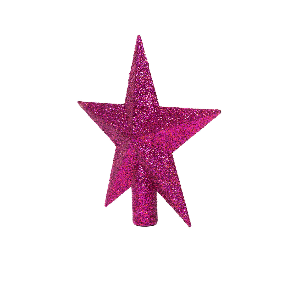 Glitteres csúcsdísz csillag 19 cm 2 rózsaszín