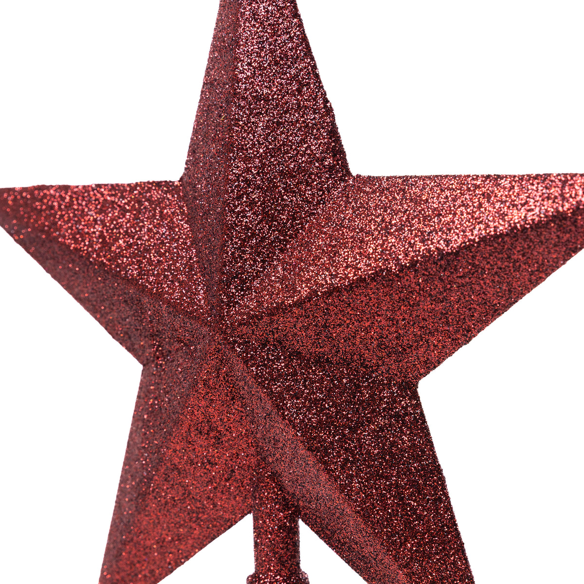 Bordó glitteres csúcsdísz 28.5 cm