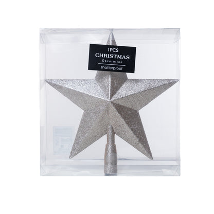 Pezsgő glitteres csúcsdísz 28.5 cm