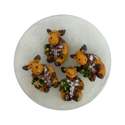 Pufi kabátos rénszarvas poly figura, 3 cm, 3. kép