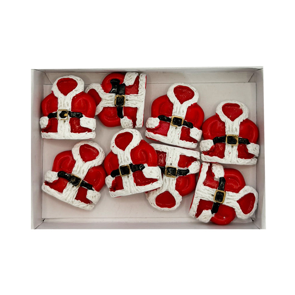 Piros mikulás kabát öntapadós 2,5 cm 8 db/doboz - 3