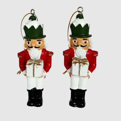 Diótörő katona piros-arany-fekete színben, 10 cm, 3. kép