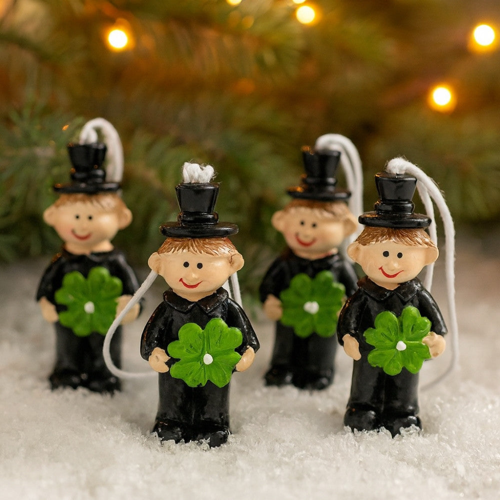 Kéményseprő figurák akasztóval – 5 cm, 4 db-os szett